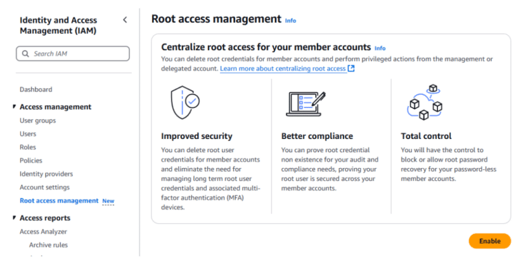 AWS Root Access Management: Disable Root Logins